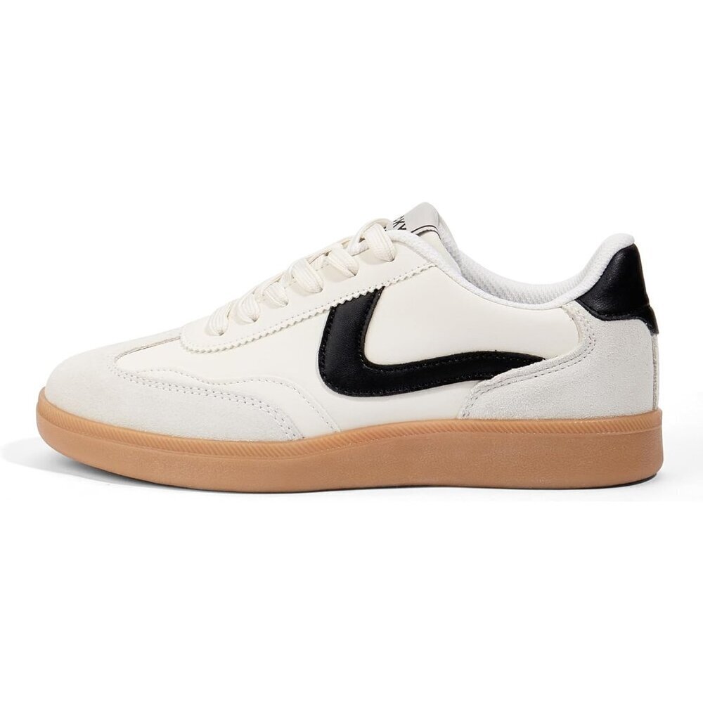🆕Women's  Black/Beige-Grey Retro Fashion Sneakers Classic Casual Walking Shoes